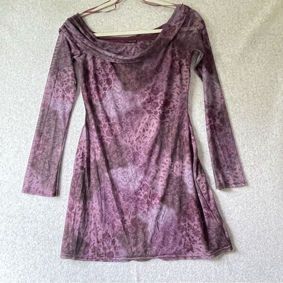 Urban Outfitters Whimsigoth, Y2k Purple Netting Sheer Dress sz. Medium #HH - Picture 2 of 9